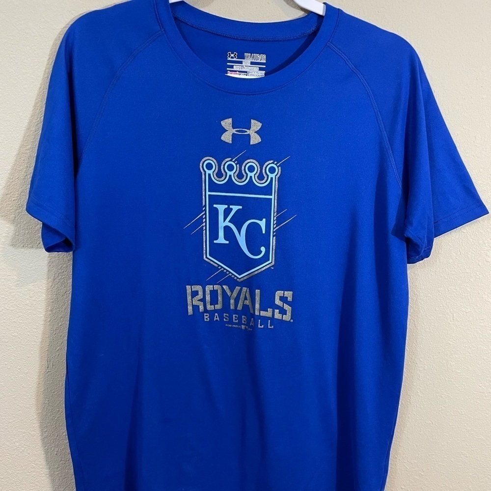 Kansas City Royals Under Armour Youth Boys Short Sleeve Shirt, size Y XL